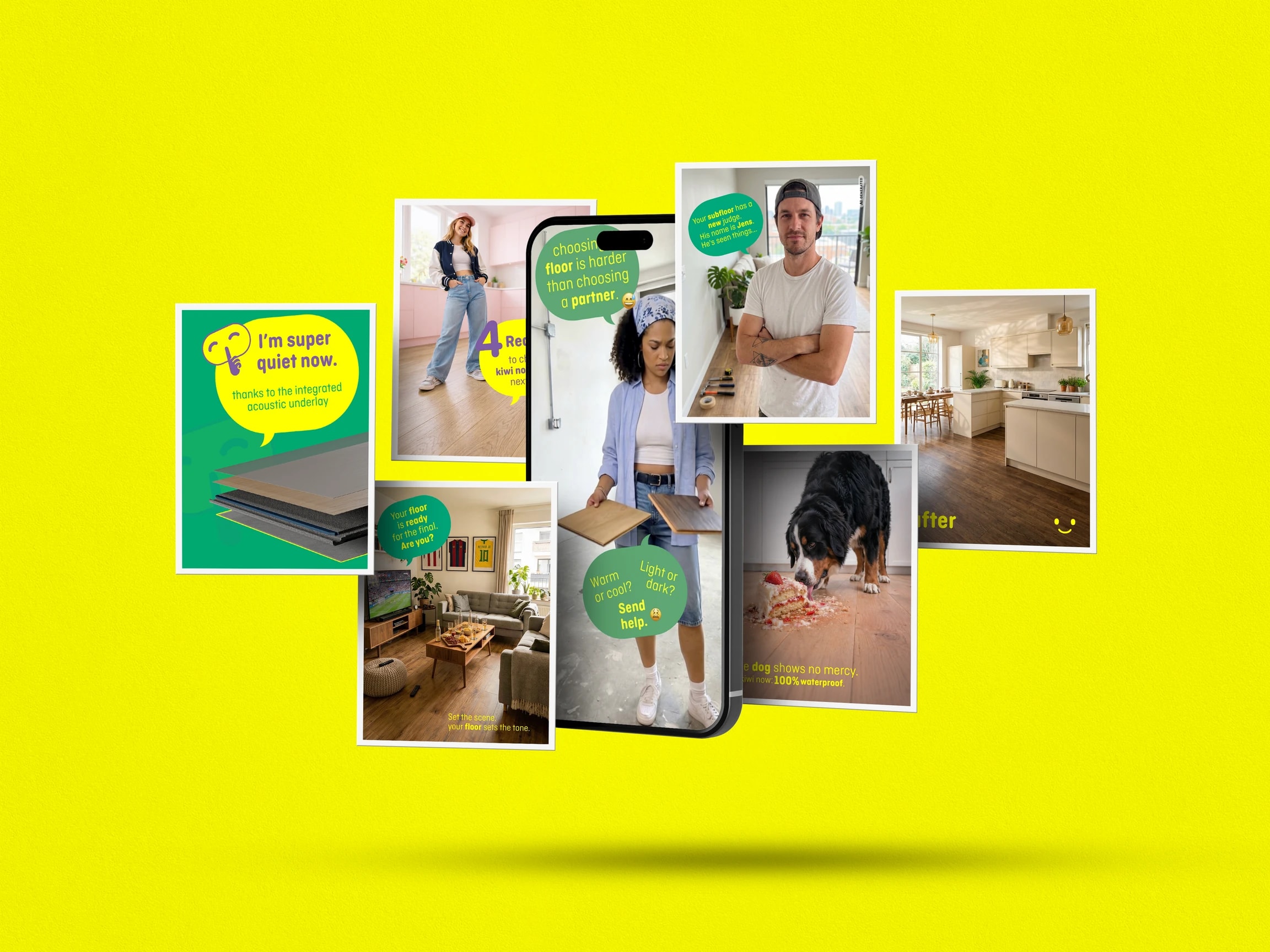 kiwi now – Social Media Mockup Overview